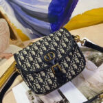 Christian Dior Medium Dior Bobby Handbag Dark Blue